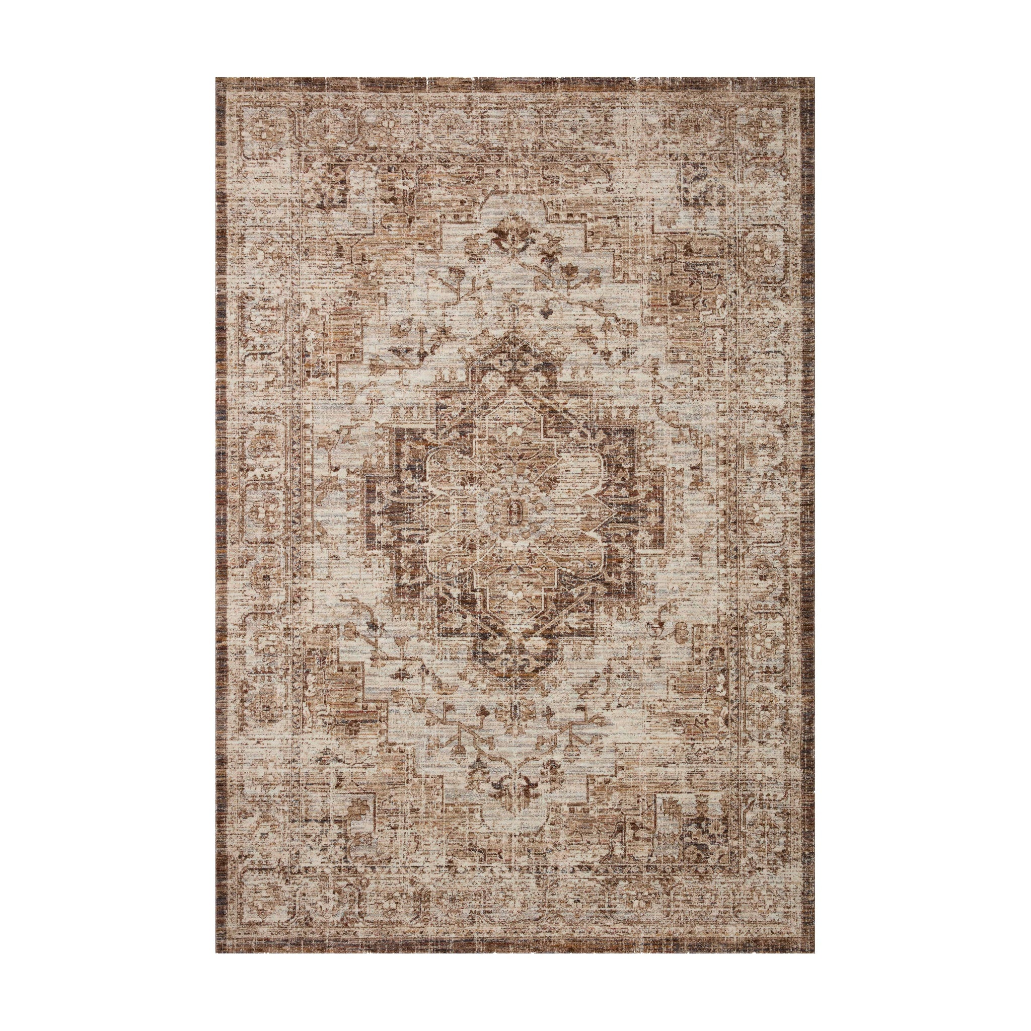 Loloi Sorrento Mocha / Multi Rug RUGS - synthetic Loloi 18" x 18"