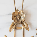 Flower Hook with Antique Gold Finish - Style 2 - Rug & Weave