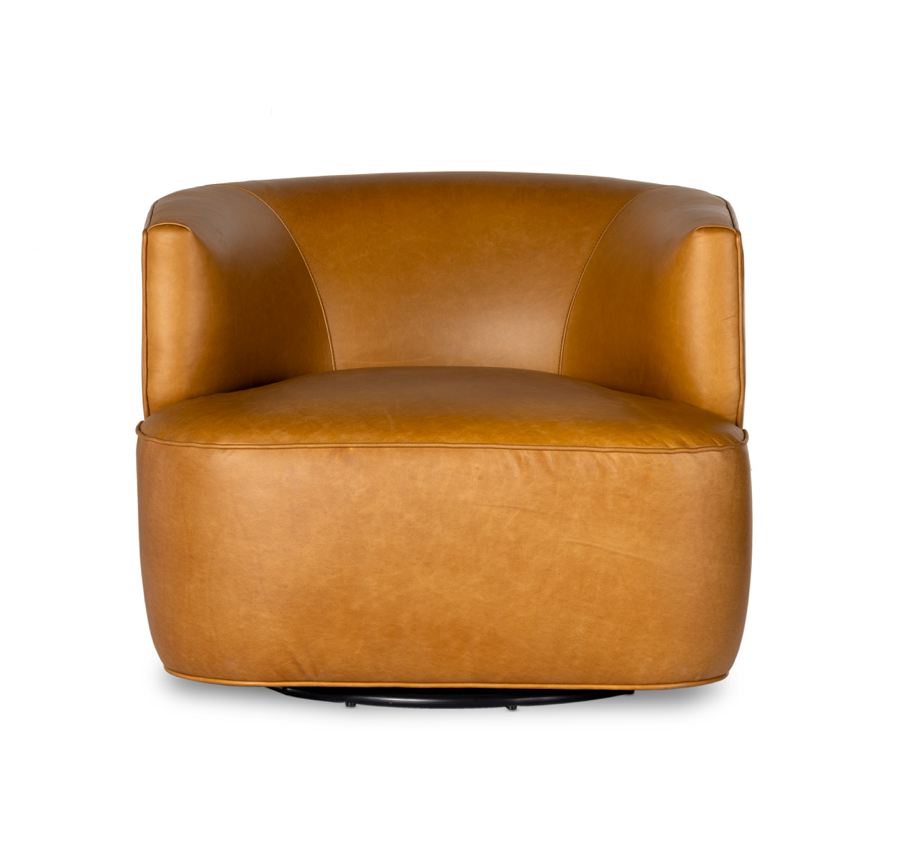 Miles Swivel Chair - Camel - Rug & Weave