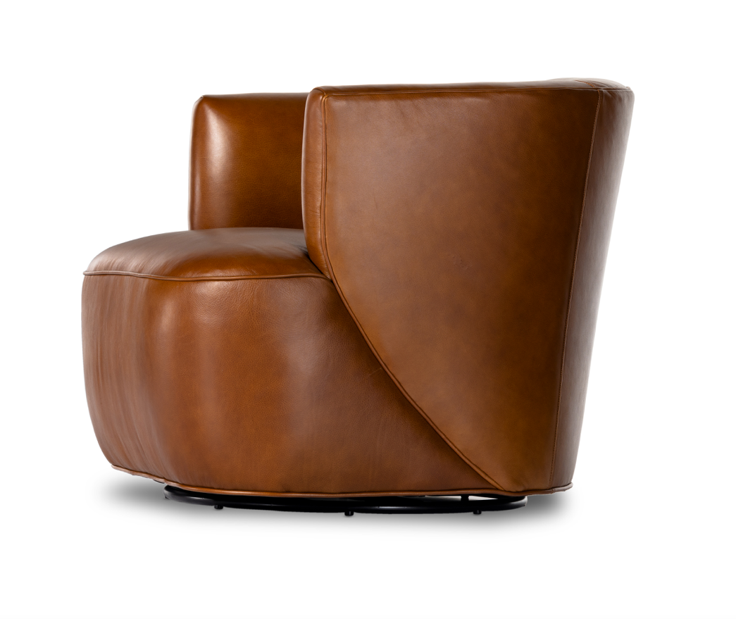 Miles Swivel Chair - Cognac - Rug & Weave