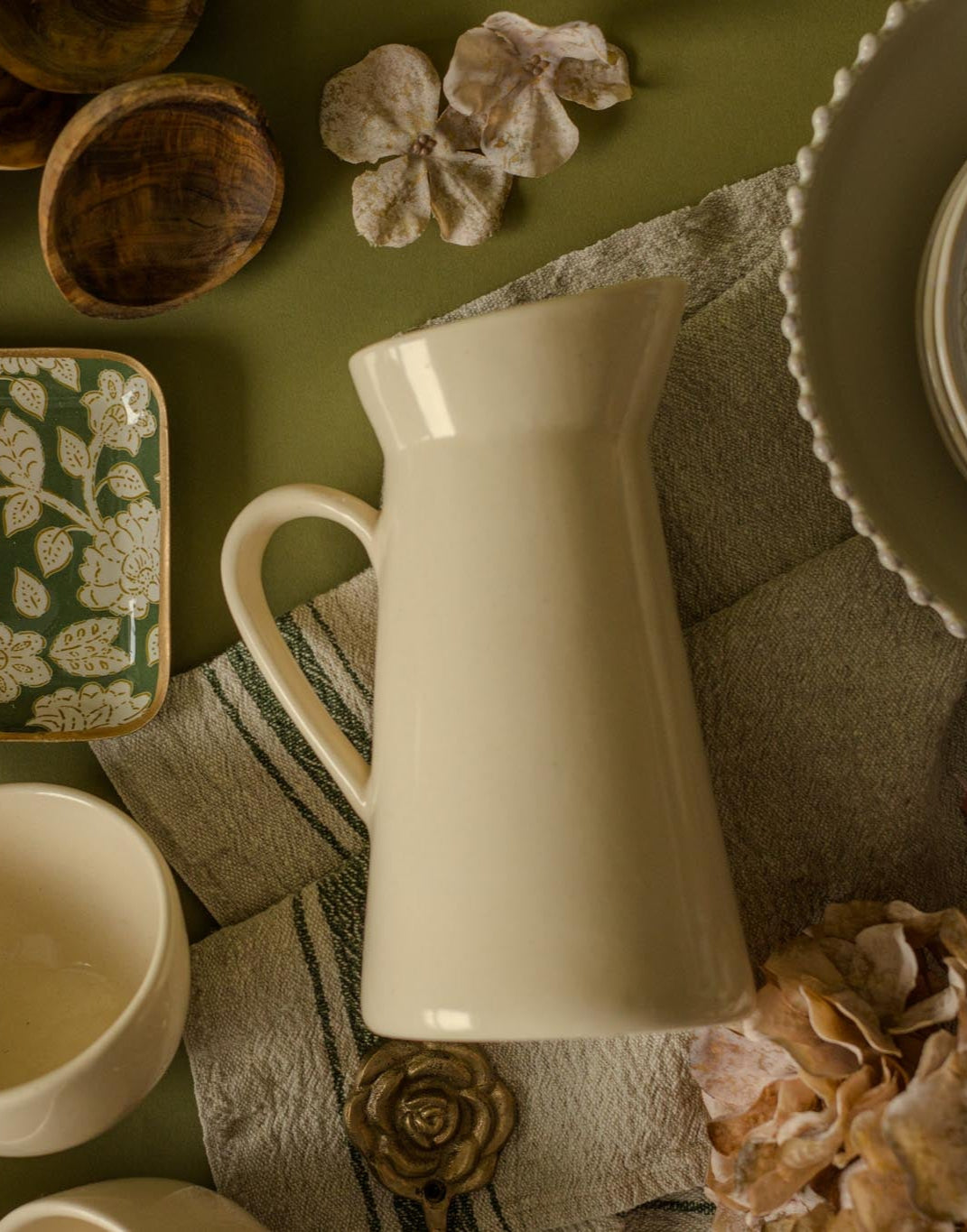Ceramic Ivory Pitcher pitcher Civil Alchemy (Faire)