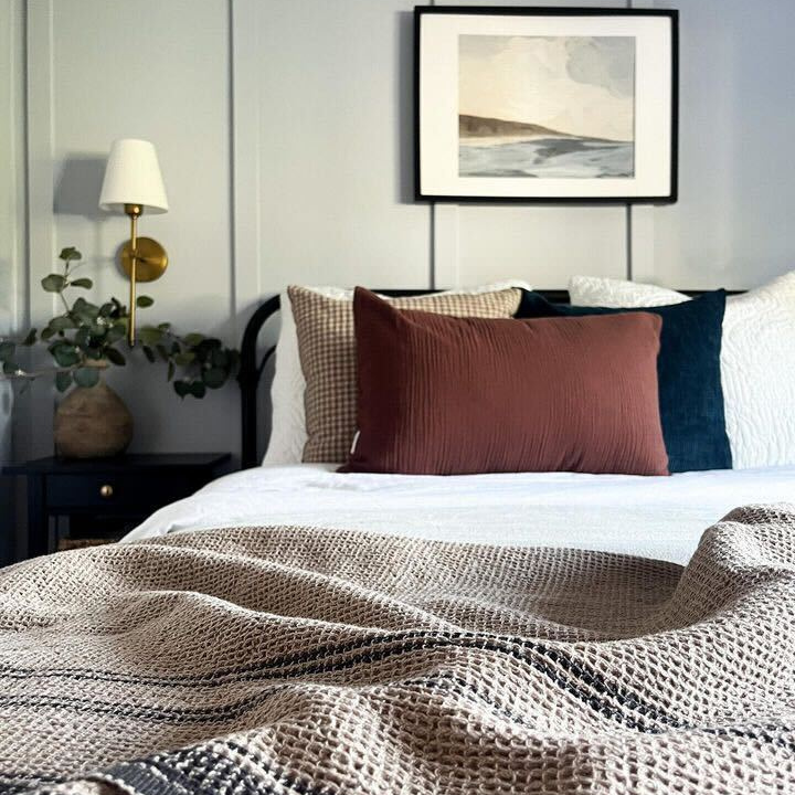 Arthur Gingham Pillow Cover 1 - PILLOWS - linen - neutral Rug & Weave Pillows