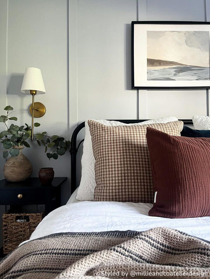 Arthur Gingham Pillow Cover 1 - PILLOWS - linen - neutral Rug & Weave Pillows