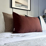 Arthur Gingham Pillow Cover 1 - PILLOWS - linen - neutral Rug & Weave Pillows