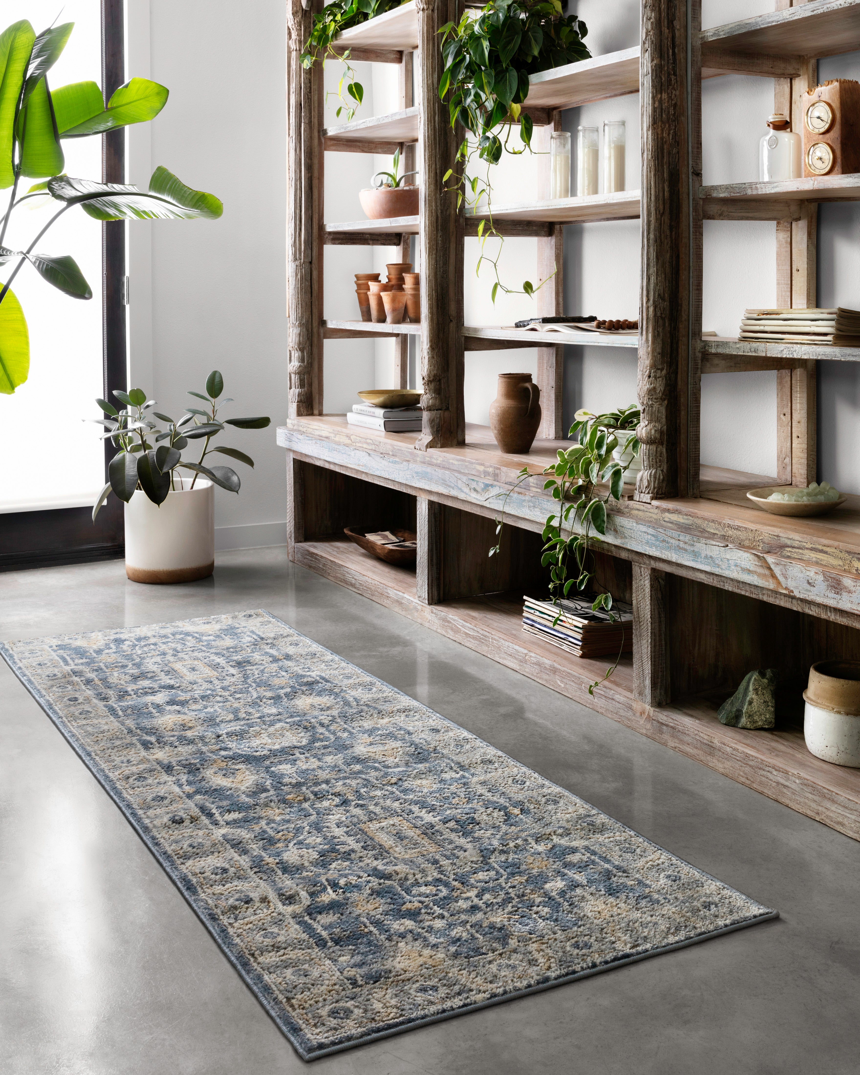 Loloi Teagan Denim / Pebble Rug RUGS - synthetic Loloi