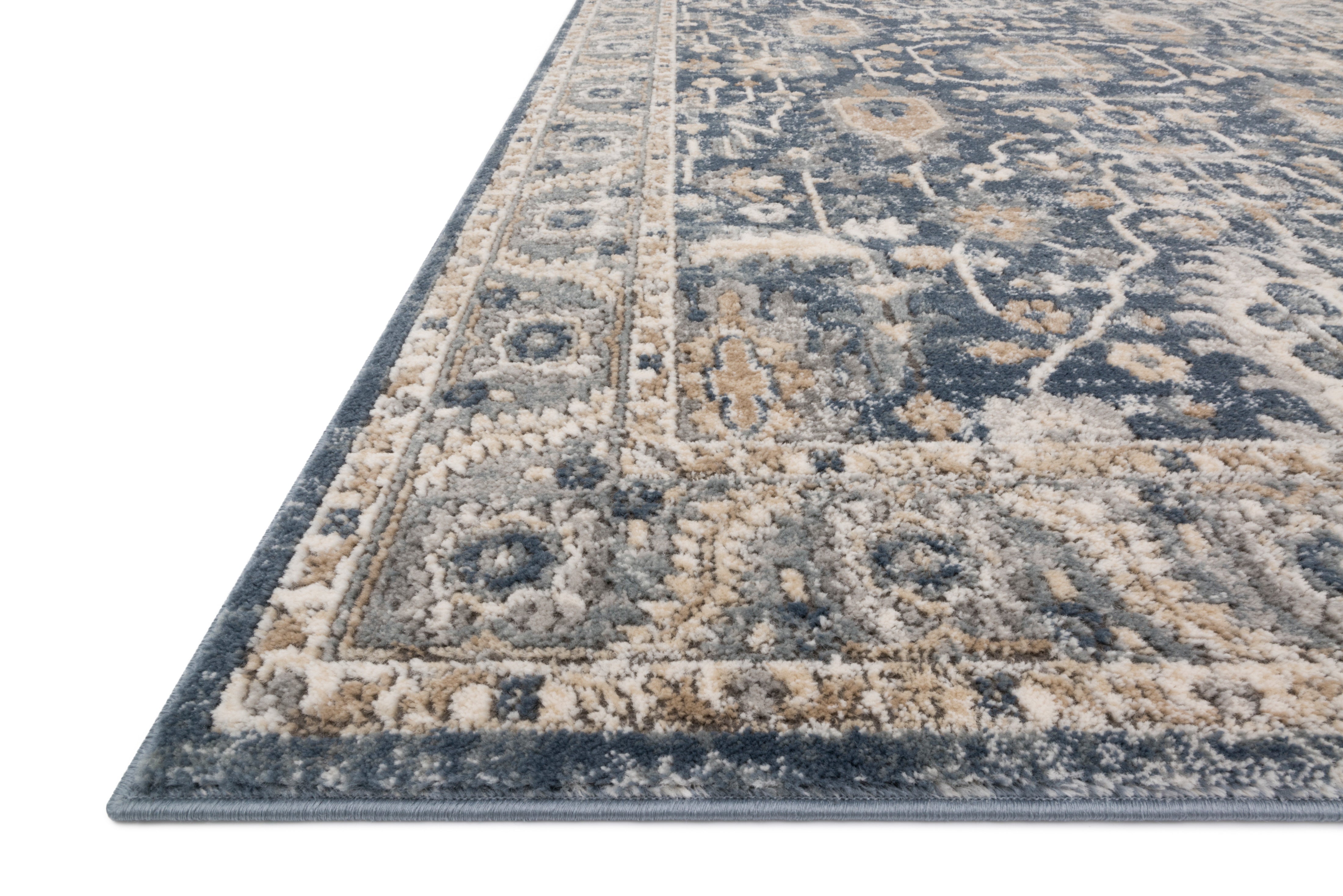 Loloi Teagan Denim / Pebble Rug RUGS - synthetic Loloi