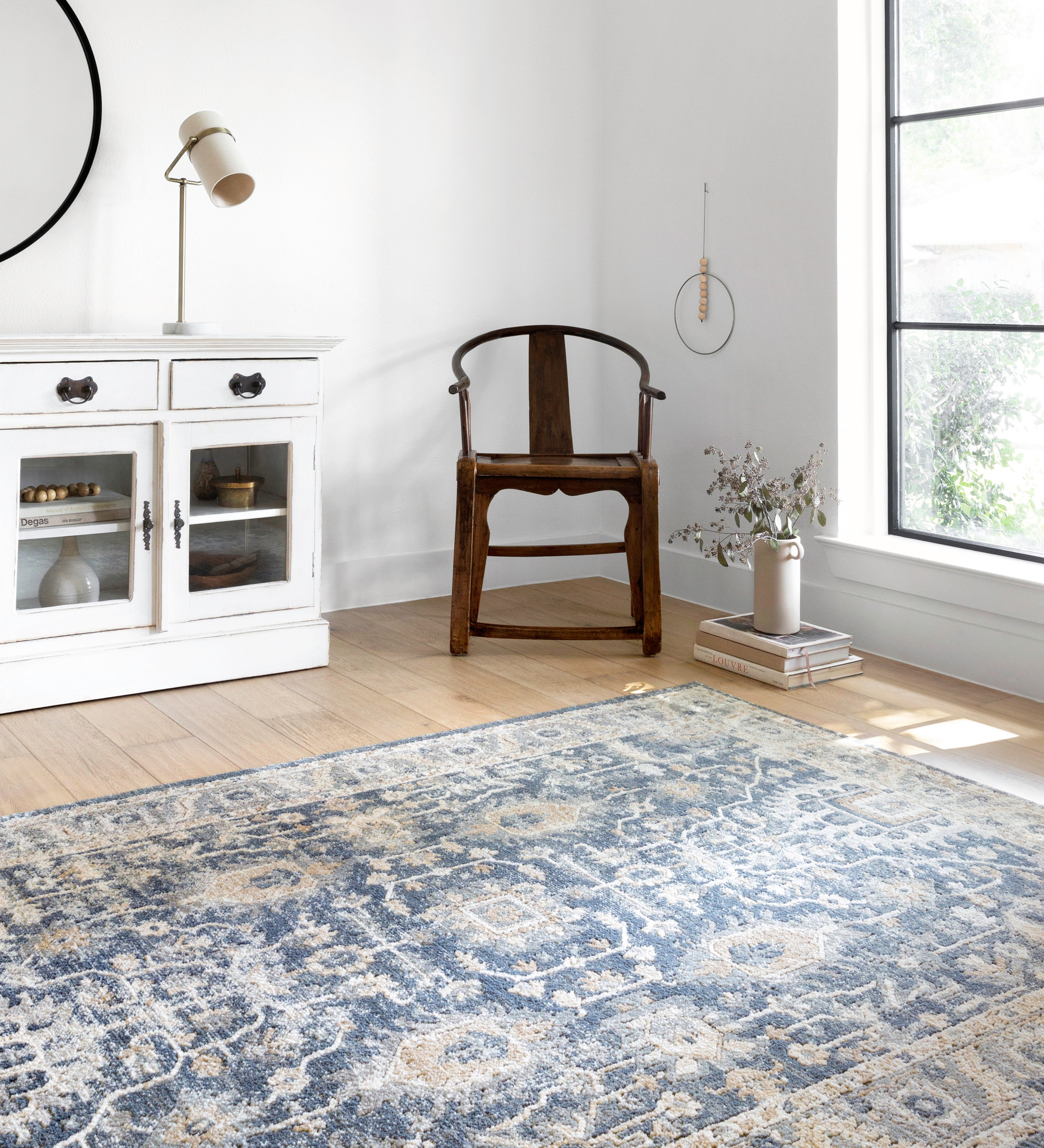 Loloi Teagan Denim / Pebble Rug RUGS - synthetic Loloi