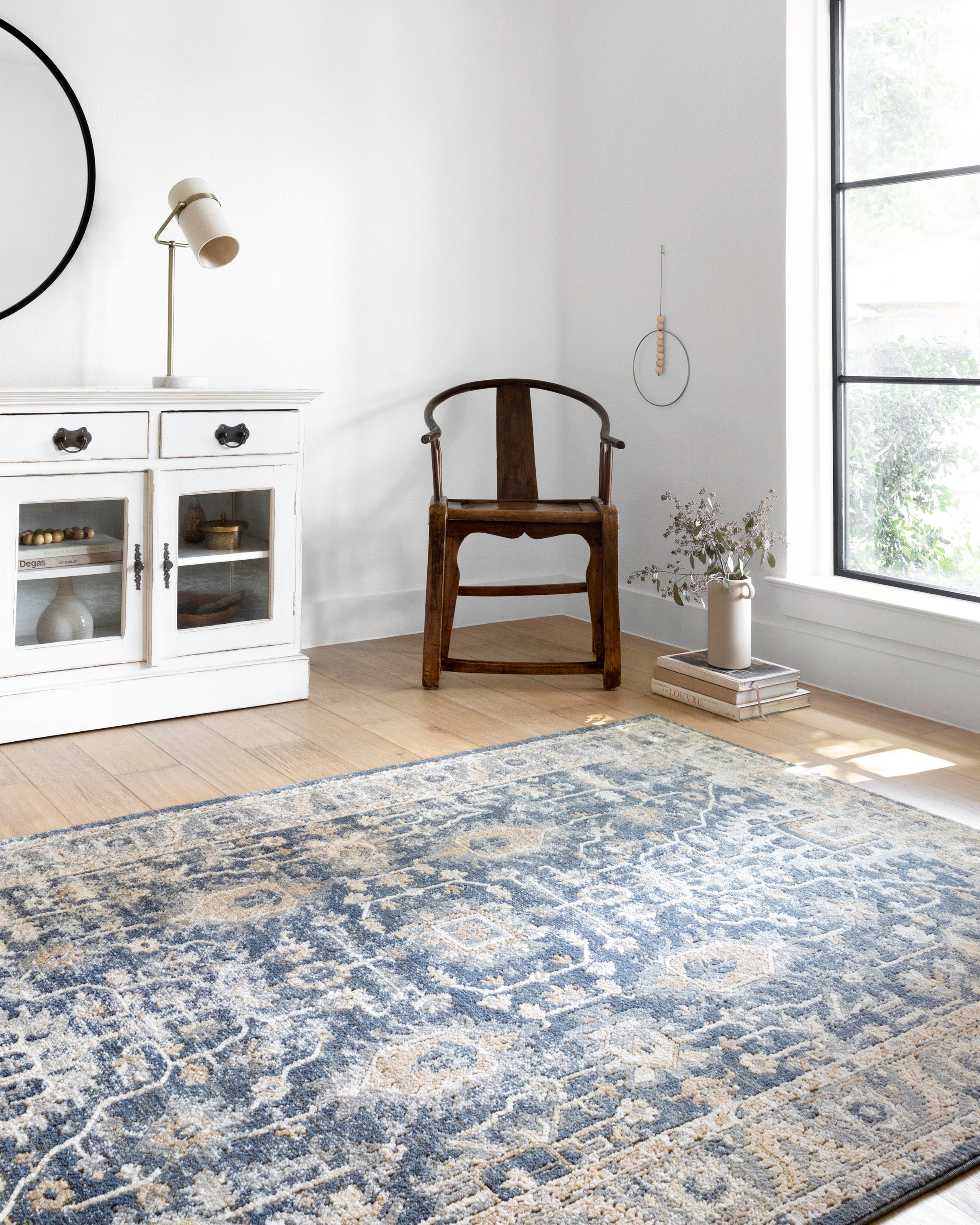 Loloi Teagan Denim / Pebble Rug RUGS - synthetic Loloi