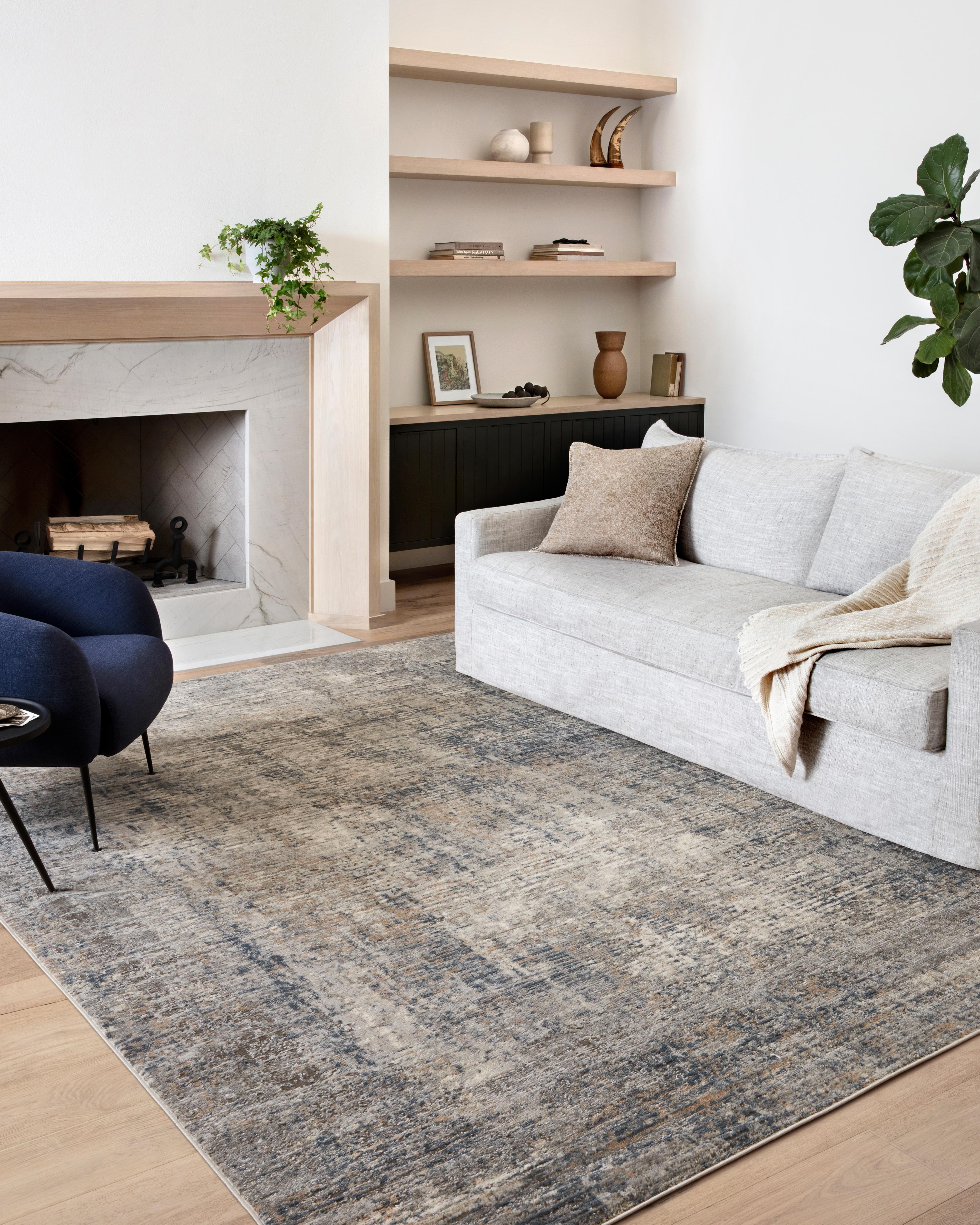Loloi Teagan Denim / Slate Rug RUGS - synthetic Loloi