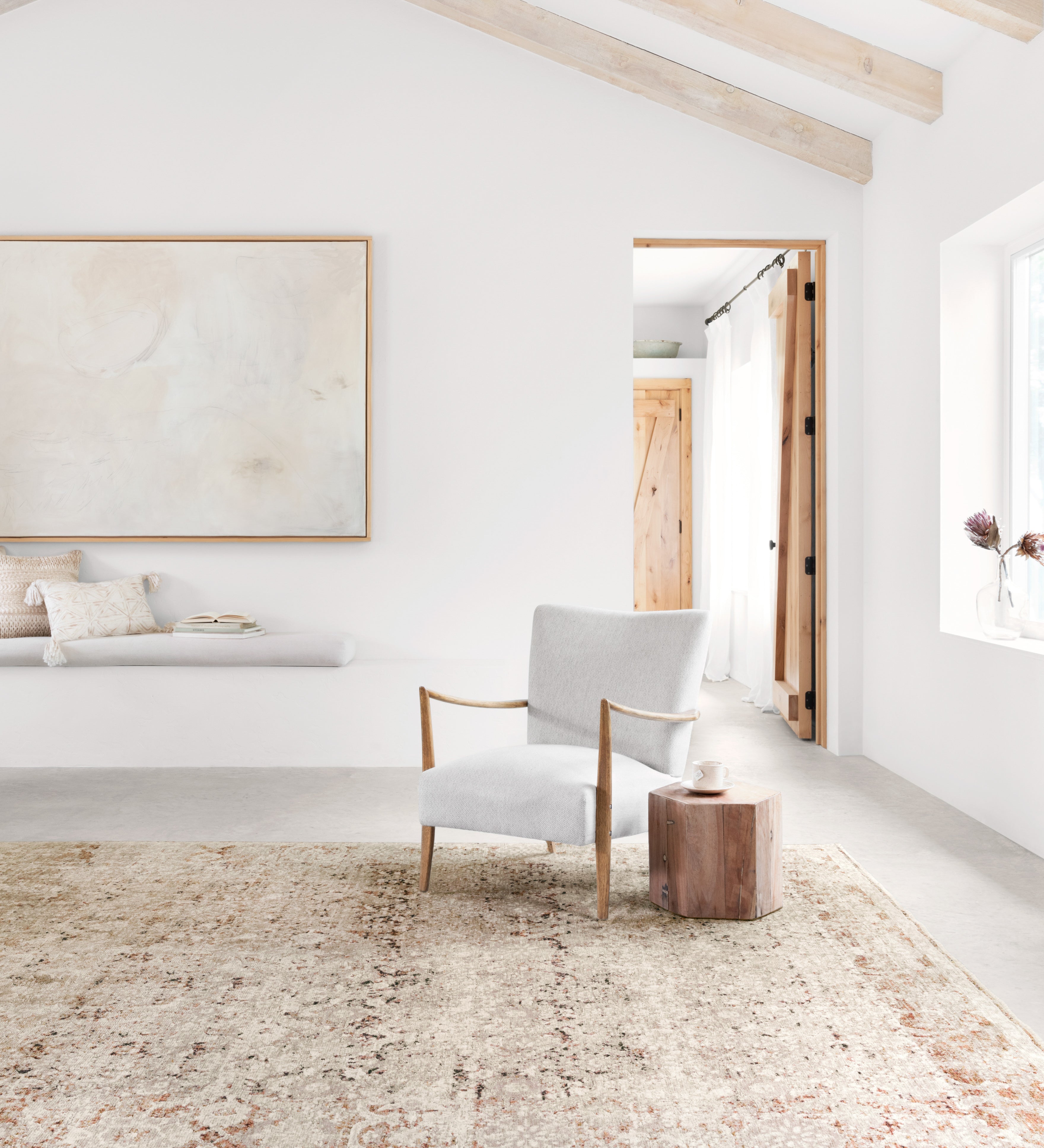 Loloi Theia Natural / Rust Rug RUGS - synthetic Loloi