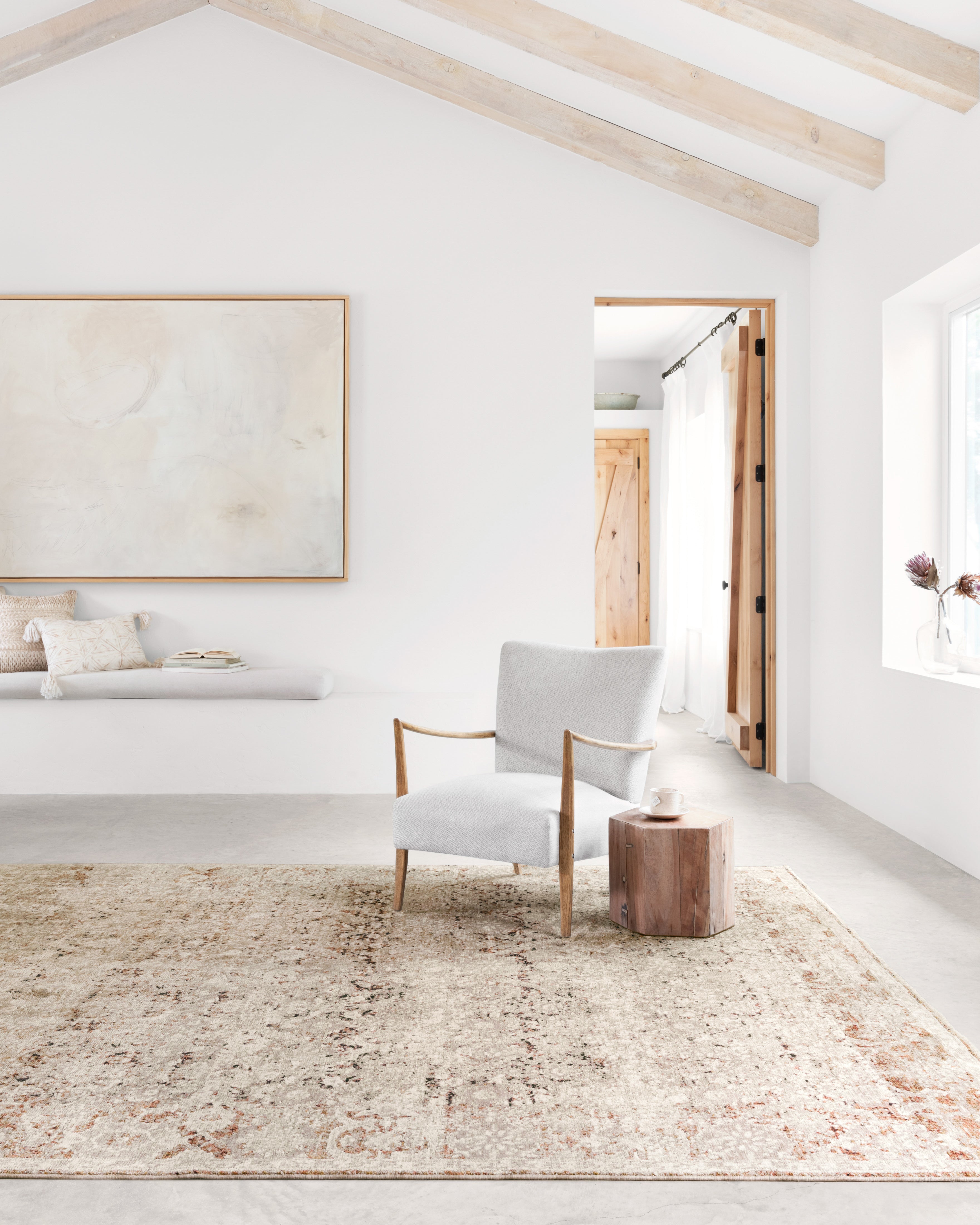 Loloi Theia Natural / Rust Rug RUGS - synthetic Loloi