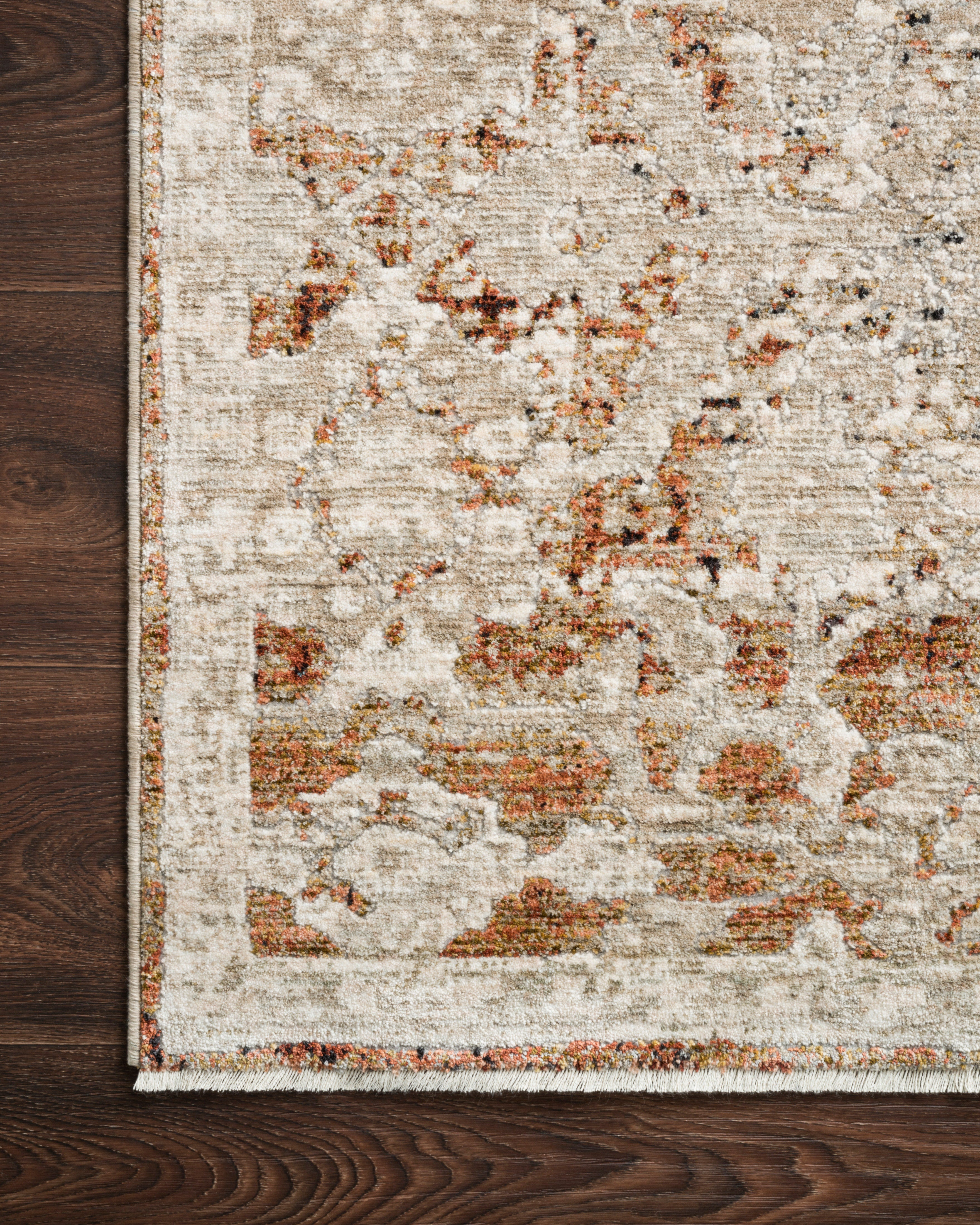 Loloi Theia Natural / Rust Rug RUGS - synthetic Loloi