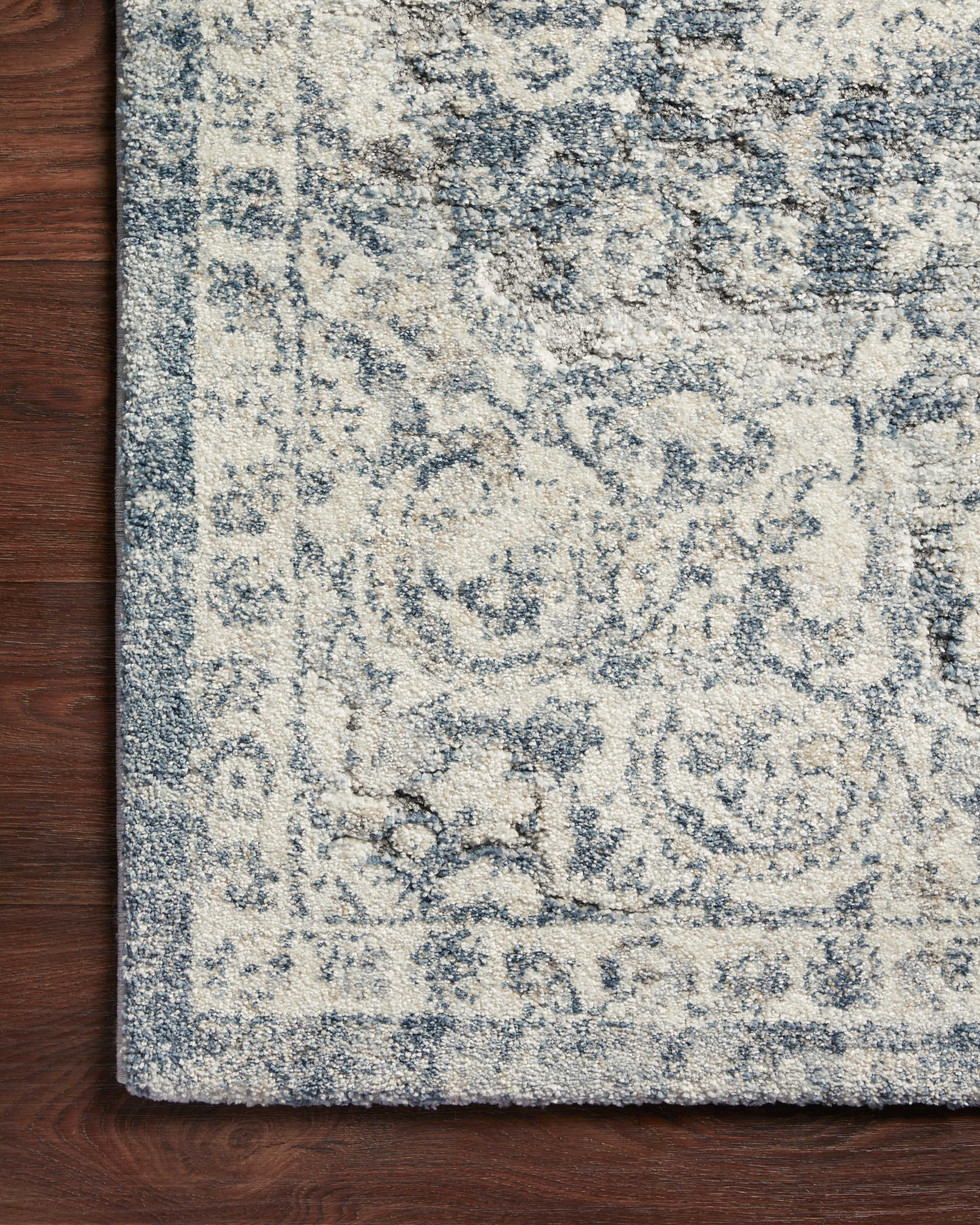 Loloi Theory Ivory / Blue Rug RUGS - synthetic Loloi