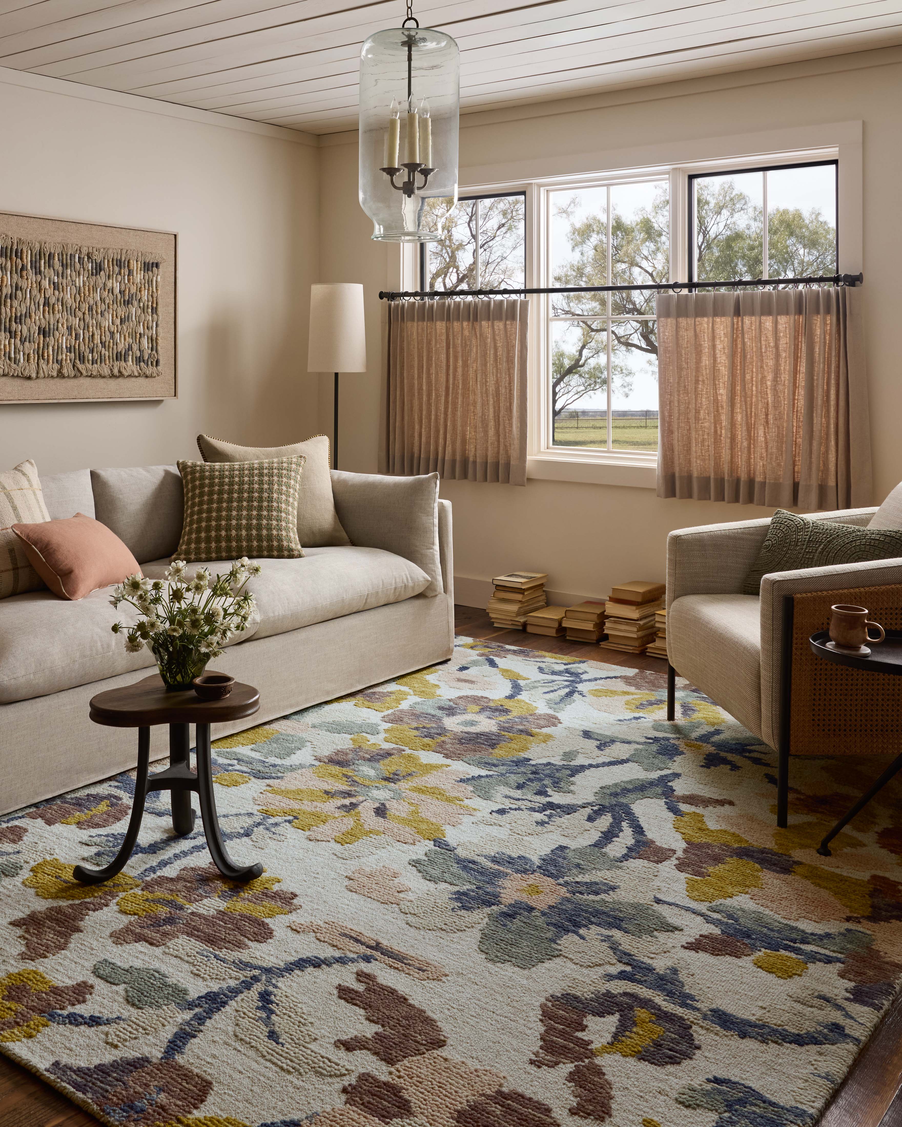 Loloi Tilly Bone / Multi Rug RUGS - wool Loloi 18" x 18" sample