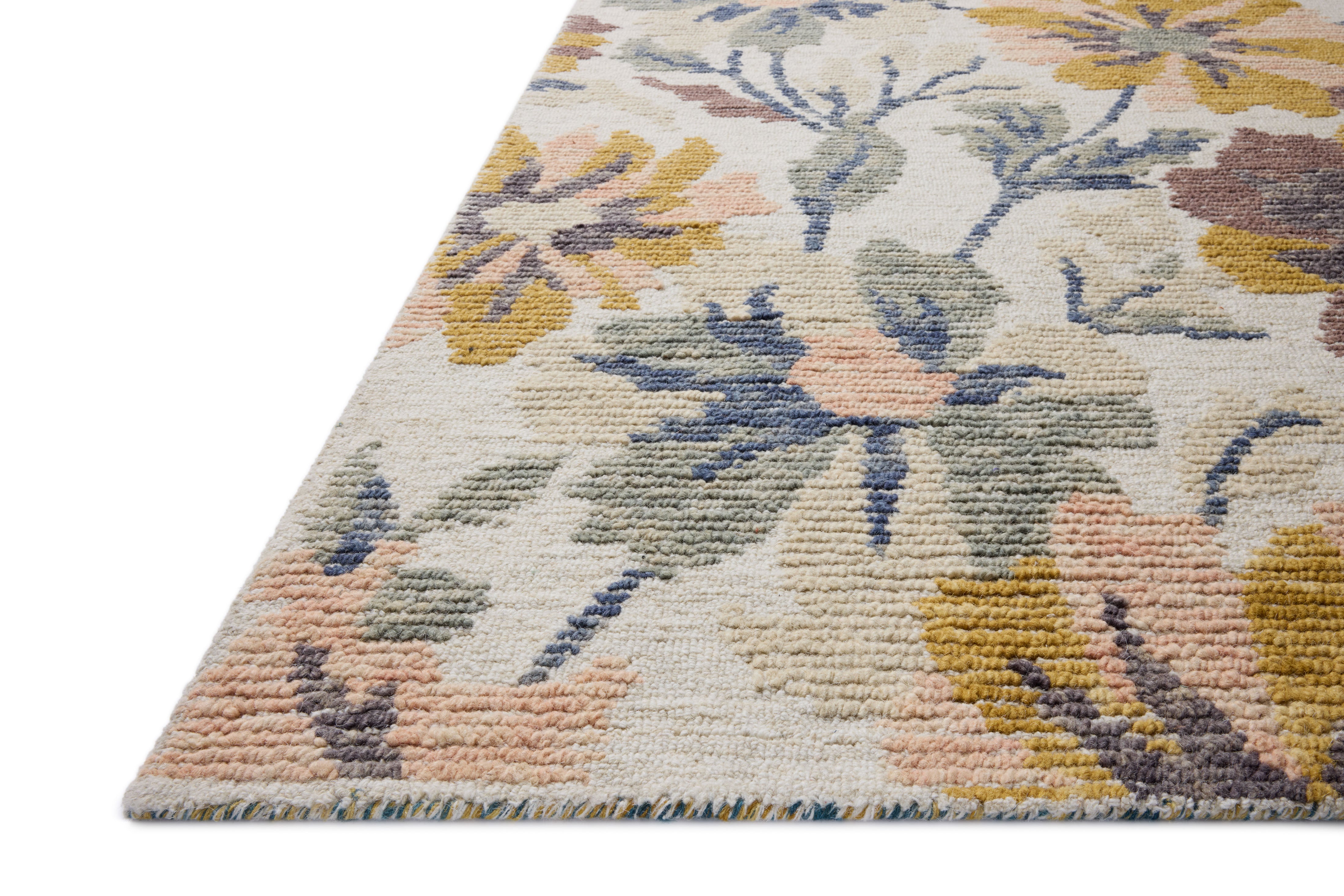 Loloi Tilly Bone / Multi Rug RUGS - wool Loloi 18" x 18" sample