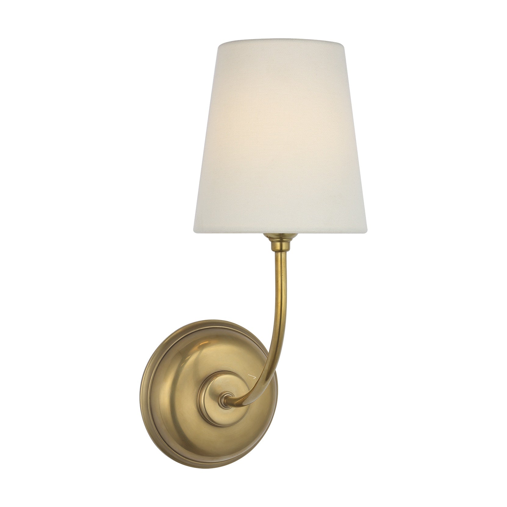 Vendome 16" Cordless Single Sconce LIGHTING - sconce Visual Comfort Hand-Rubbed Antique Brass