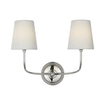 Vendome 16" Cordless Double Sconce LIGHTING - sconce Visual Comfort Polished Nickel