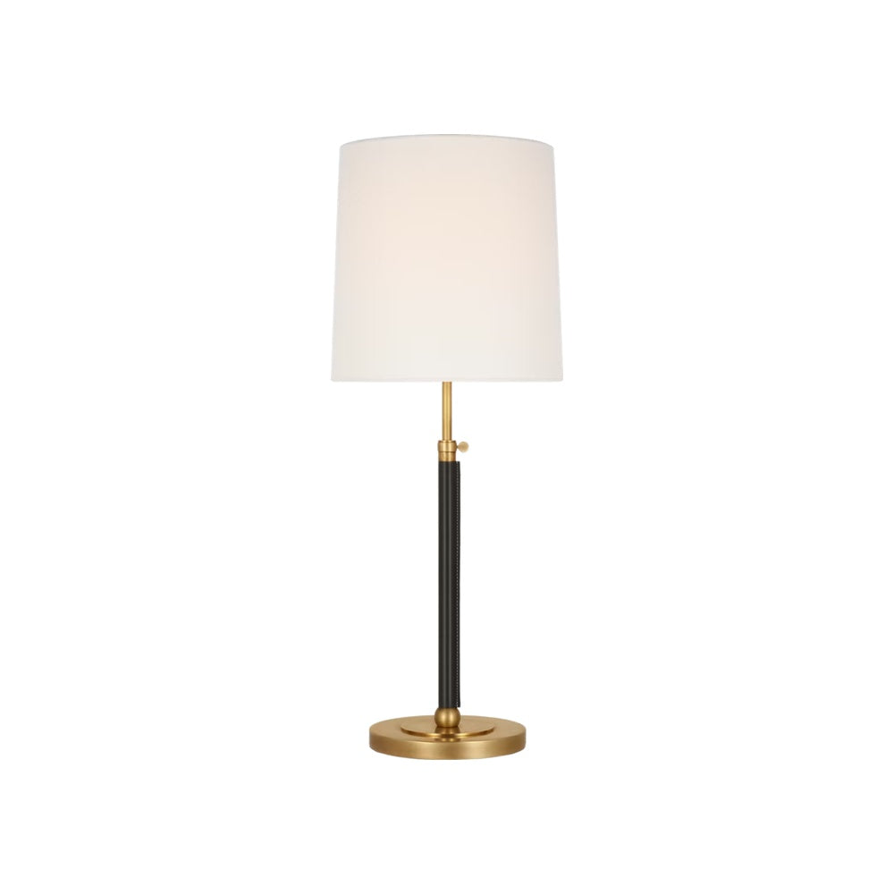 Bryant Large Wrapped Table Lamp LIGHTING - table lamp Visual Comfort - Signature Hand-Rubbed Antique Brass and Chocolate Leather