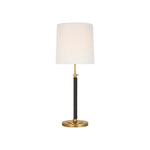 Bryant Large Wrapped Table Lamp LIGHTING - table lamp Visual Comfort - Signature Hand-Rubbed Antique Brass and Chocolate Leather