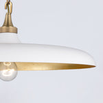 STORE FIXTURE - Piatto Medium Pendant - Brass/Plaster White LIGHTING - store fixture Visual Comfort