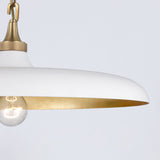 STORE FIXTURE - Piatto Medium Pendant - Brass/Plaster White LIGHTING - store fixture Visual Comfort