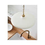 STORE FIXTURE - Piatto Medium Pendant - Brass/Plaster White LIGHTING - store fixture Visual Comfort