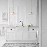 STORE FIXTURE - Piatto Medium Pendant - Brass/Plaster White LIGHTING - store fixture Visual Comfort