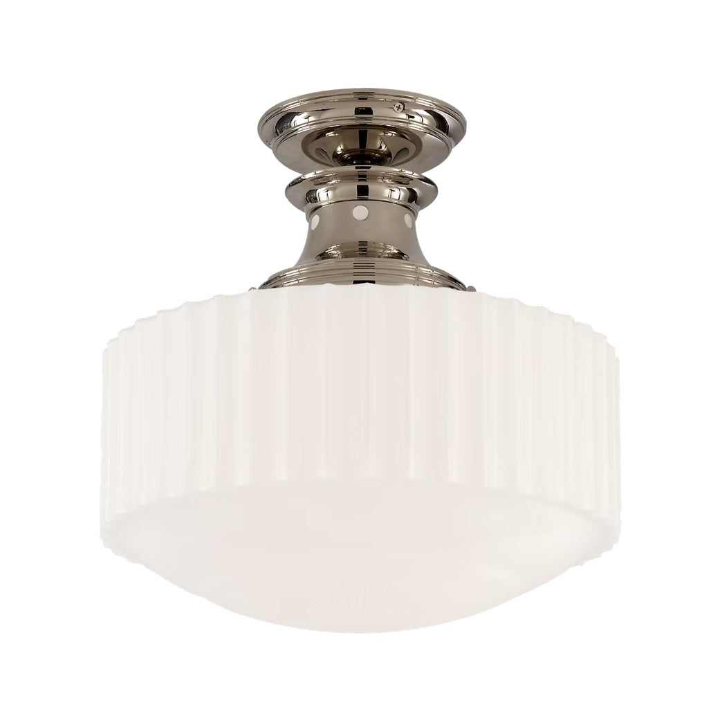 Milton Road Flush Mount LIGHTING - flush mount Visual Comfort Polished Nickel