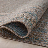 Amber Lewis x Loloi Topanga Natural / Teal Rug 5-Rugs - indoor/outdoor Loloi