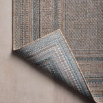 Amber Lewis x Loloi Topanga Natural / Teal Rug 5-Rugs - indoor/outdoor Loloi