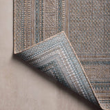 Amber Lewis x Loloi Topanga Natural / Teal Rug 5-Rugs - indoor/outdoor Loloi