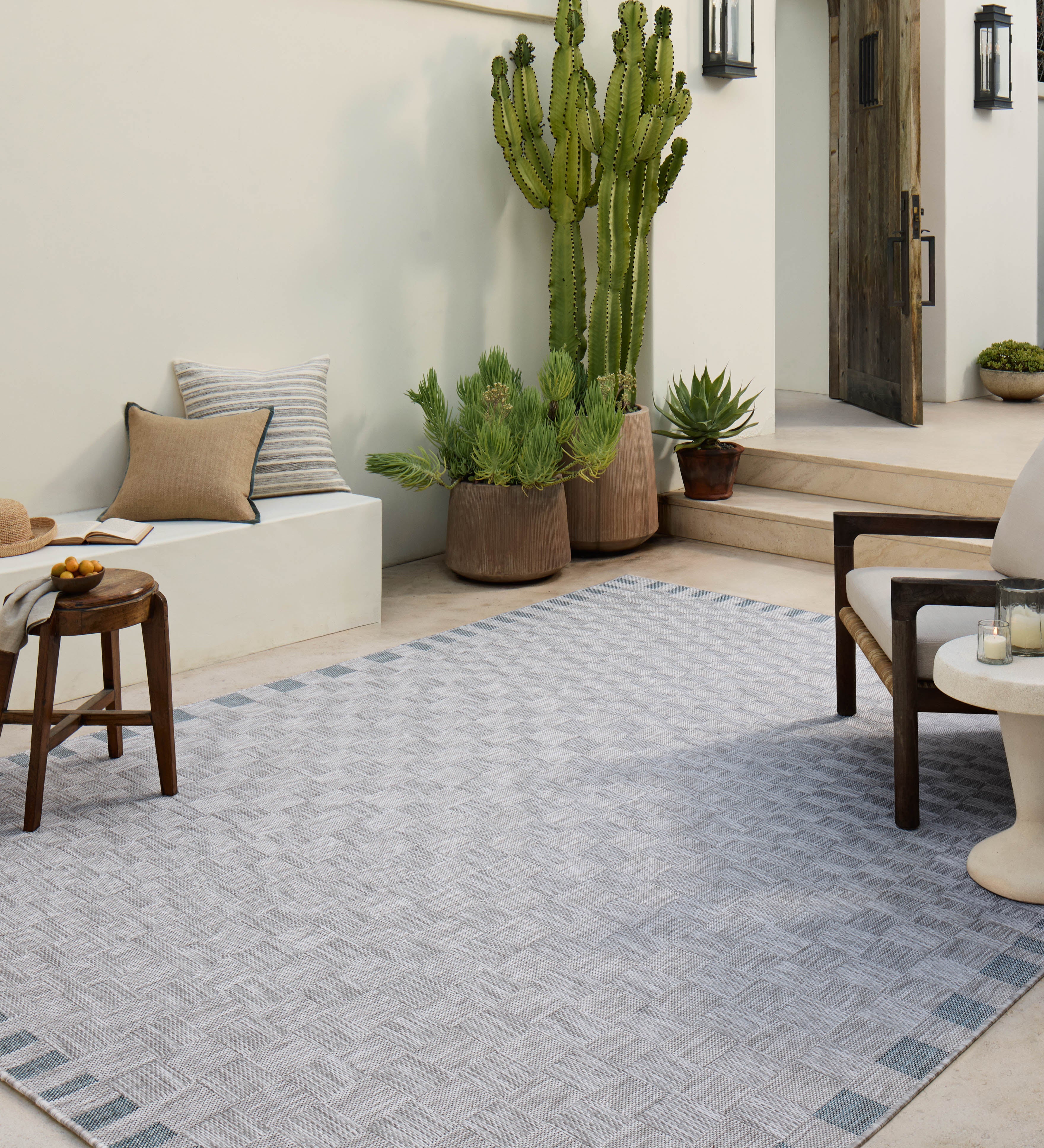 Amber Lewis x Loloi Topanga Silver / Blue Rug