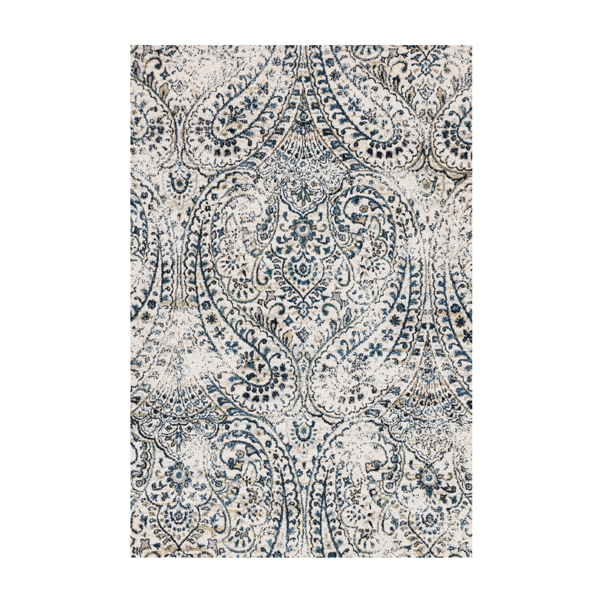 Loloi Torrance Ivory / Indigo Rug RUGS - synthetic Loloi 2'7" x 4'