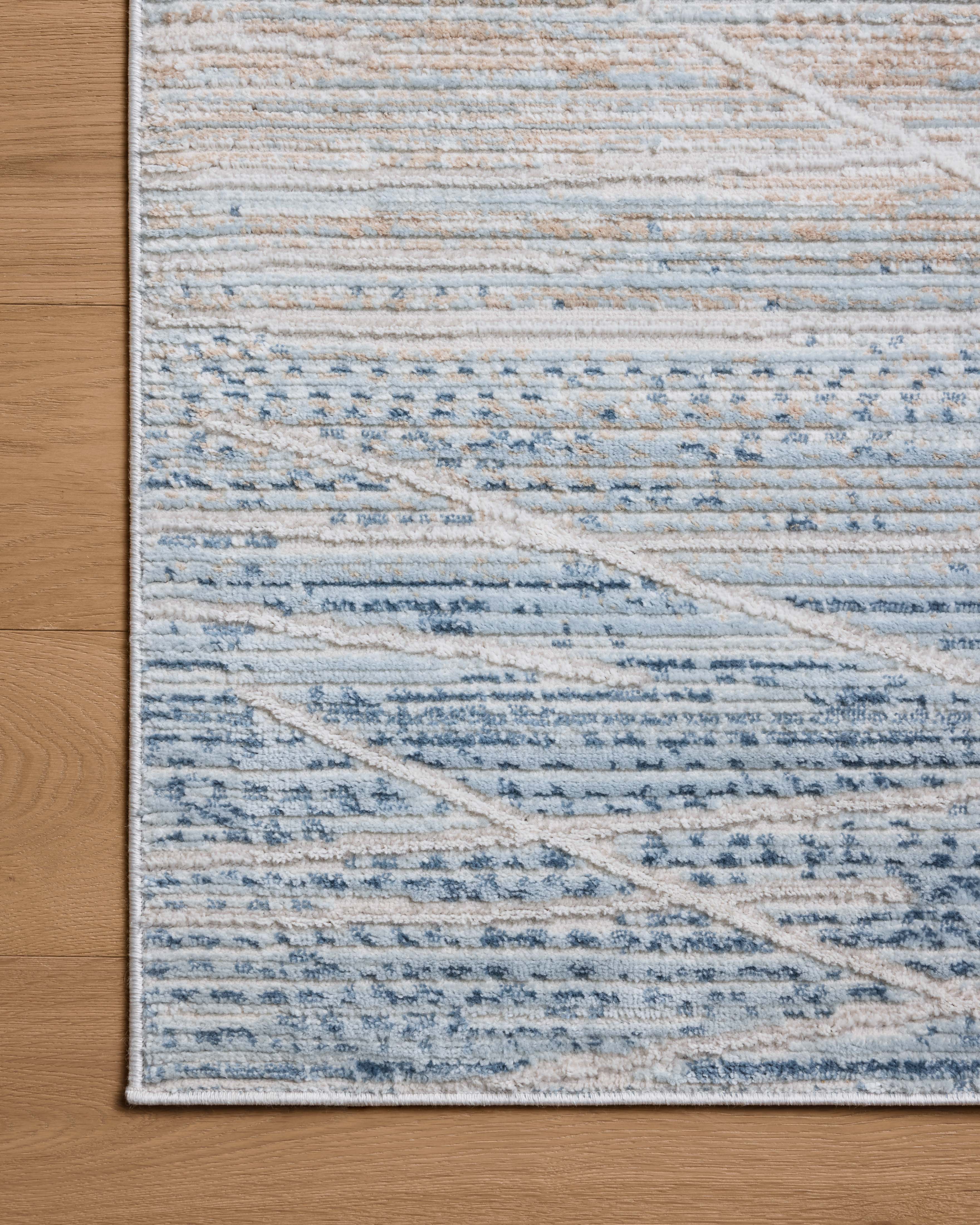 Loloi Townes Natural / Sky Rug RUGS - synthetic Loloi