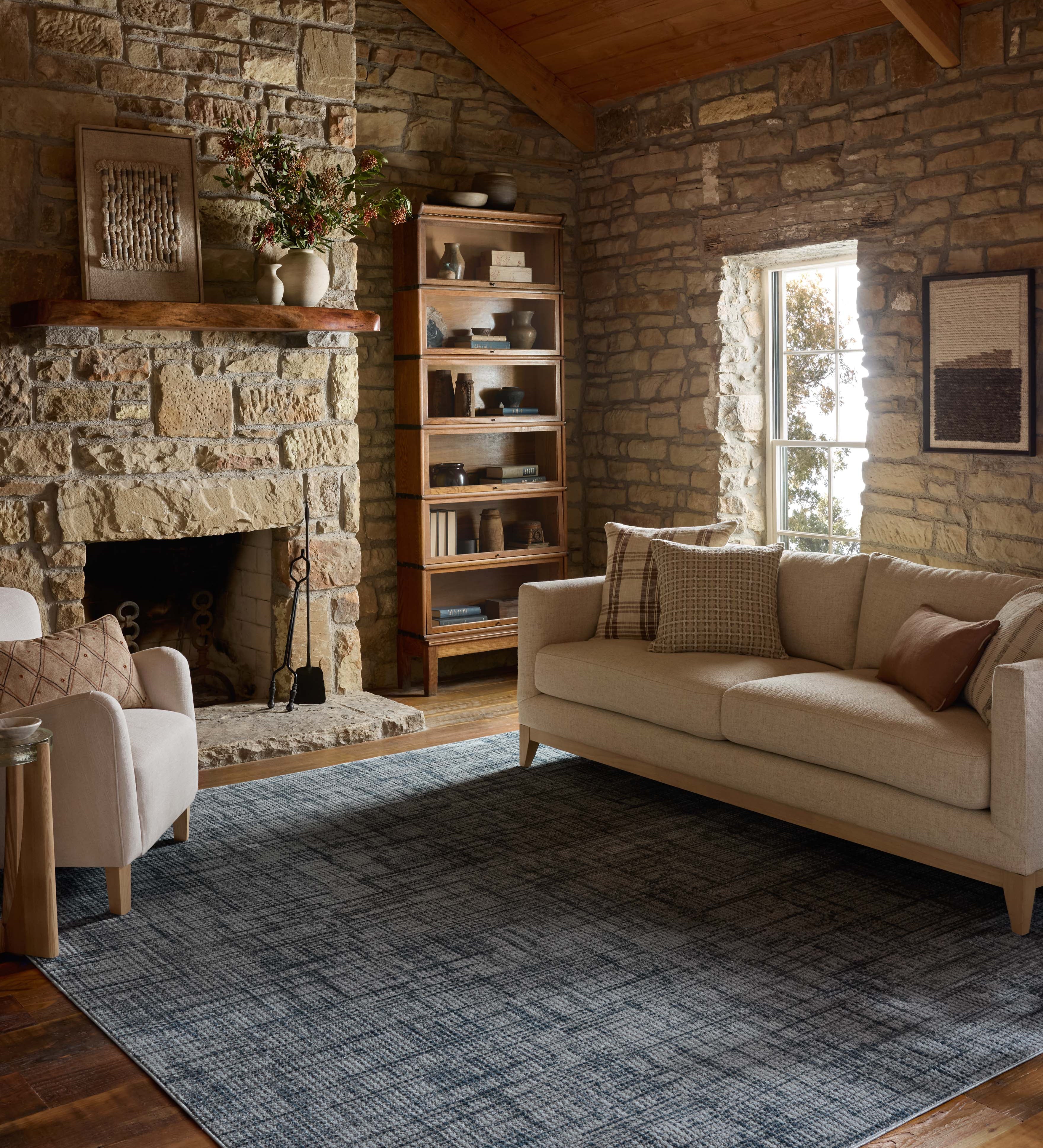 Loloi Townes Grey / Denim Rug RUGS - synthetic Loloi