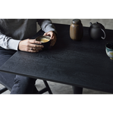 Torsion Square Dining Table - Black Oak