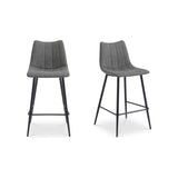 Izzy Counter Stool Set of Two FURNITURE - counter stool Moe's Furniture Grey Counter