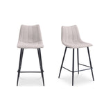 Izzy Counter Stool Set of Two FURNITURE - counter stool Moe's Furniture Beige Counter