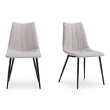Izzy Dining Chair Set of Two Furniture - Dining Chairs Moe's Furniture Beige
