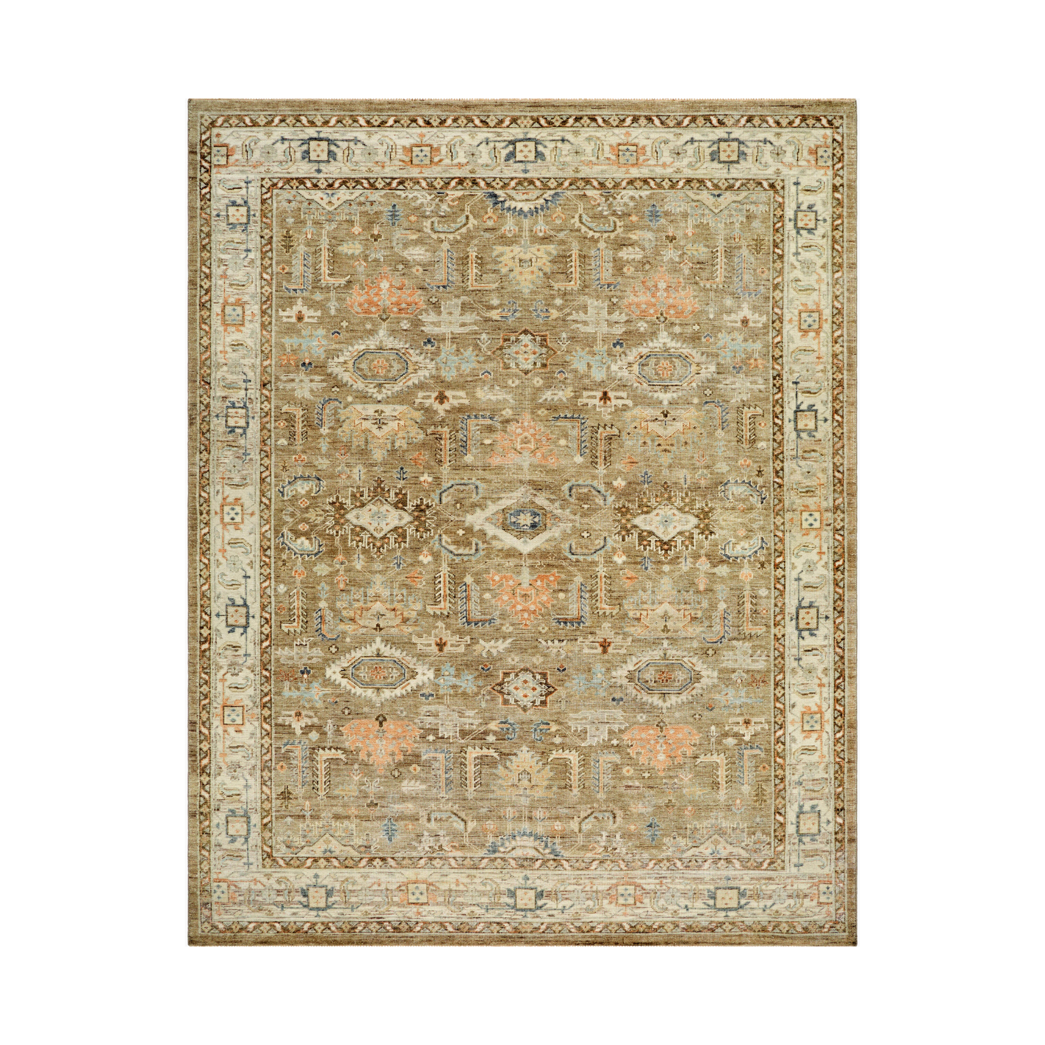 Bijar Bark / Multi Rug, 2' x 3'