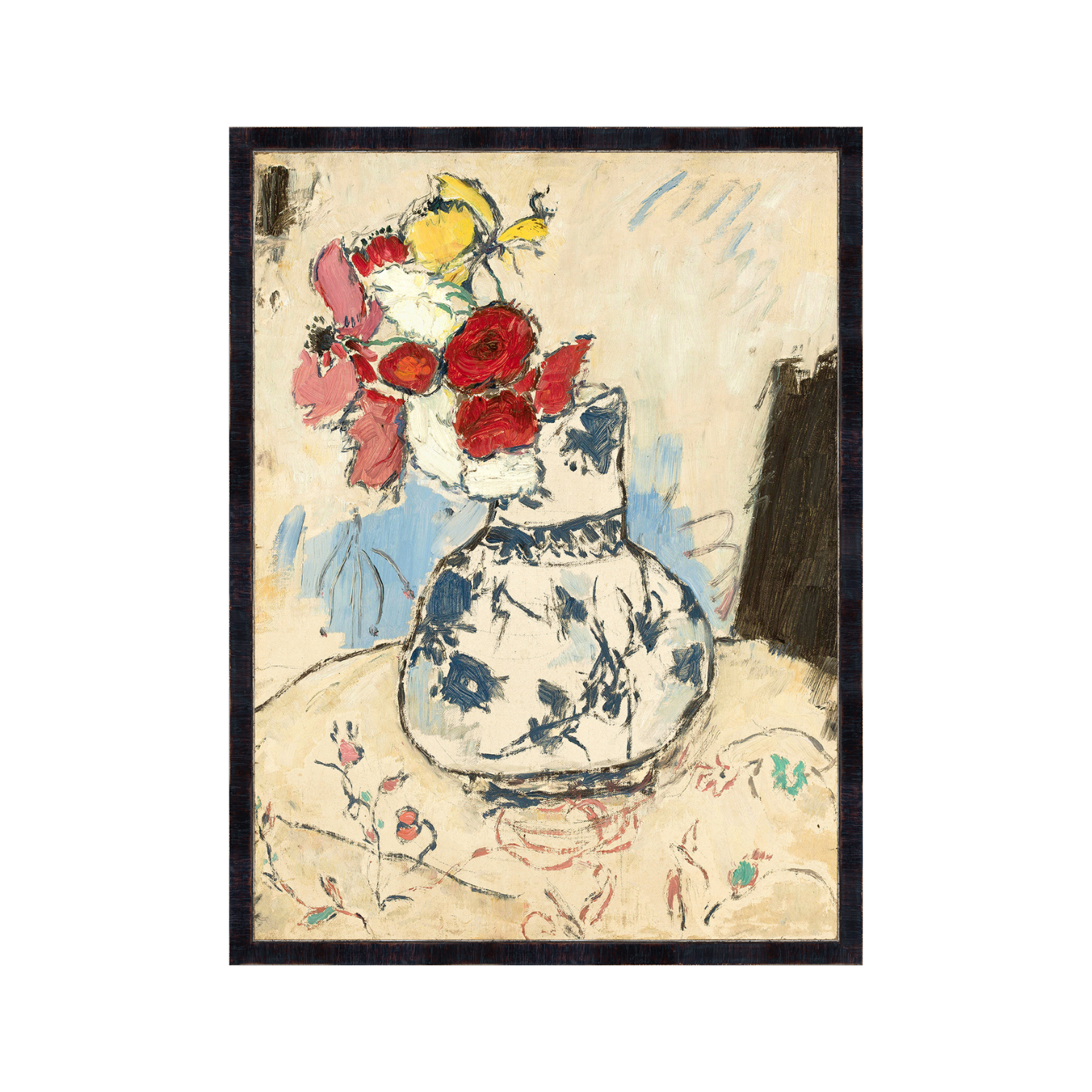 "1882 Floral Vase" Framed Art Print ARTWORK - framed print Celadon Art
