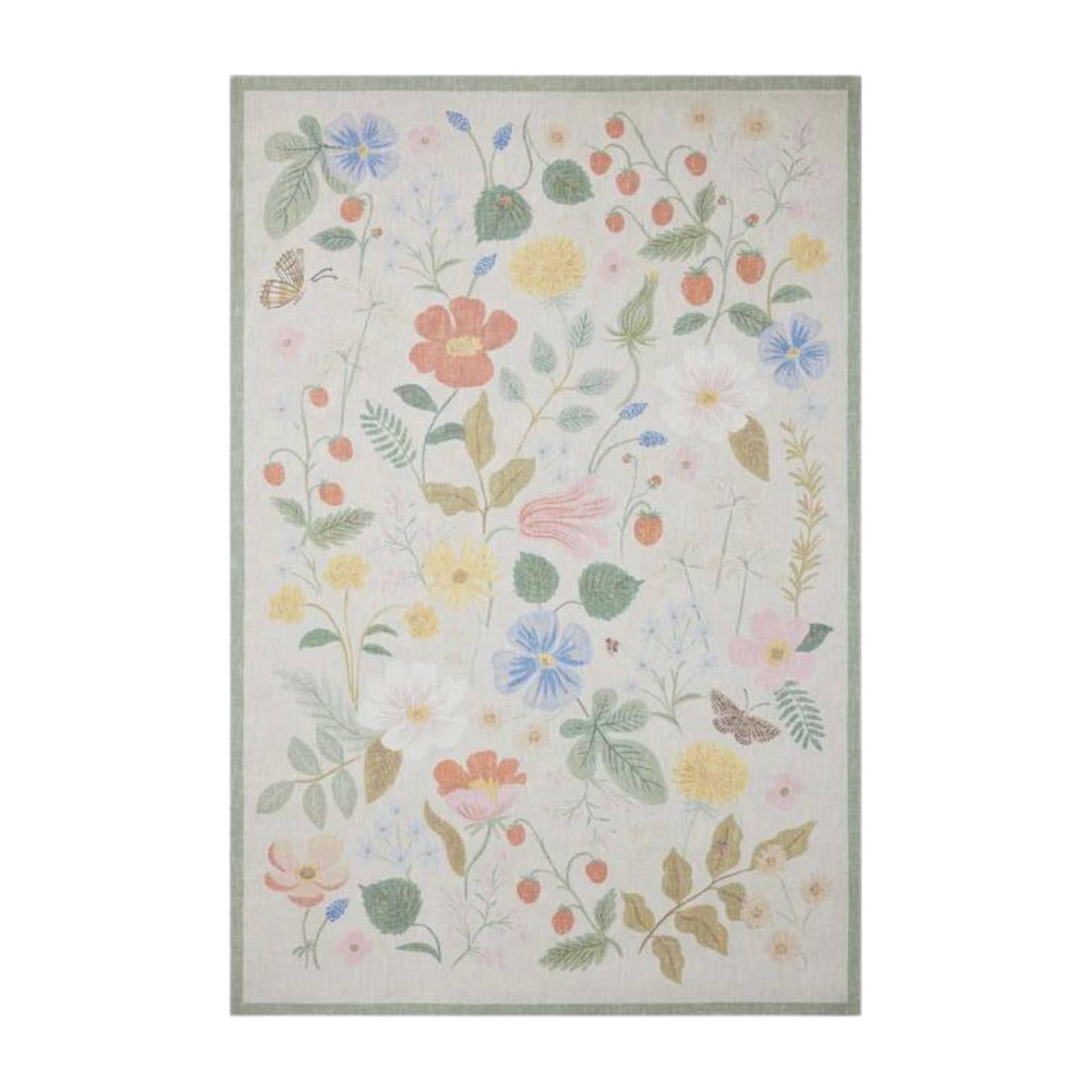 Rifle Paper Co. X Loloi/ Cotswolds Strawberry Fields Ivory Rug - Rug & Weave