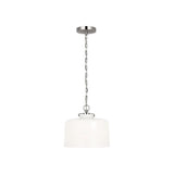 Katie Dome Pendant LIGHTING - pendant Visual Comfort - Signature Polished Nickel White Glass