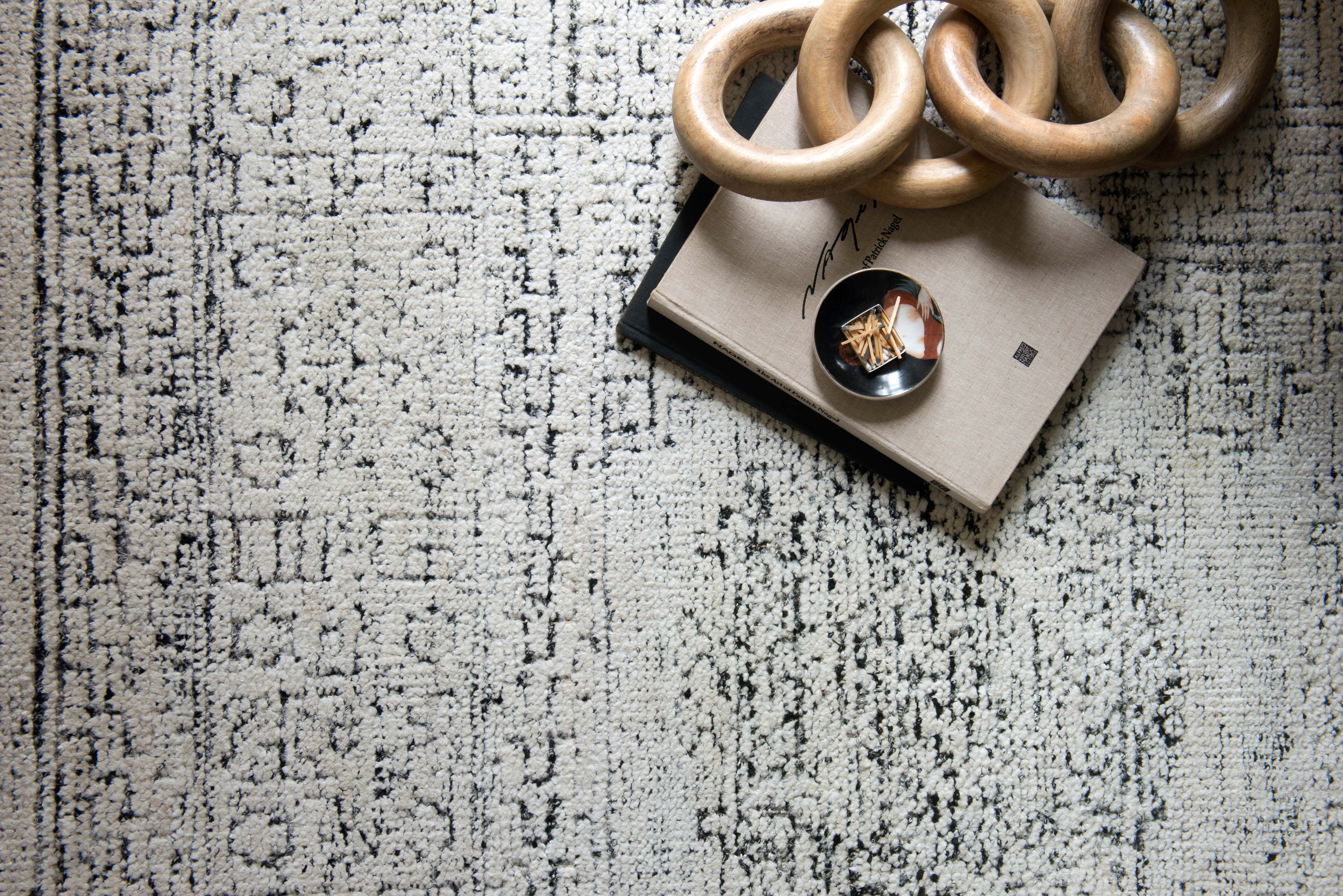 Loloi Vestige White / Black Rug RUGS - cotton Loloi
