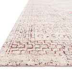 Loloi Vestige White / Berry Rug RUGS - cotton Loloi