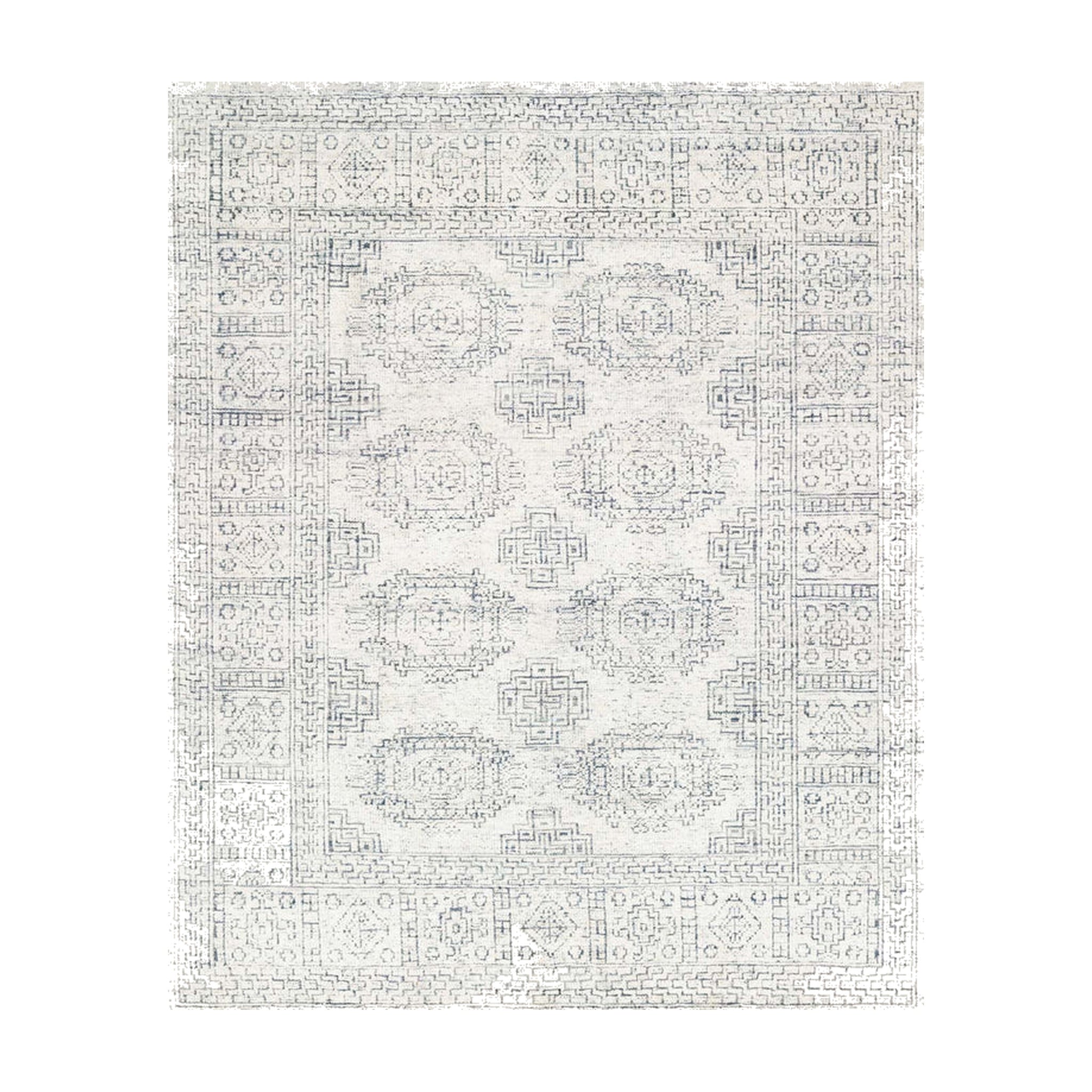 Loloi Vestige White / Indigo Rug RUGS - cotton Loloi 18" x 18"