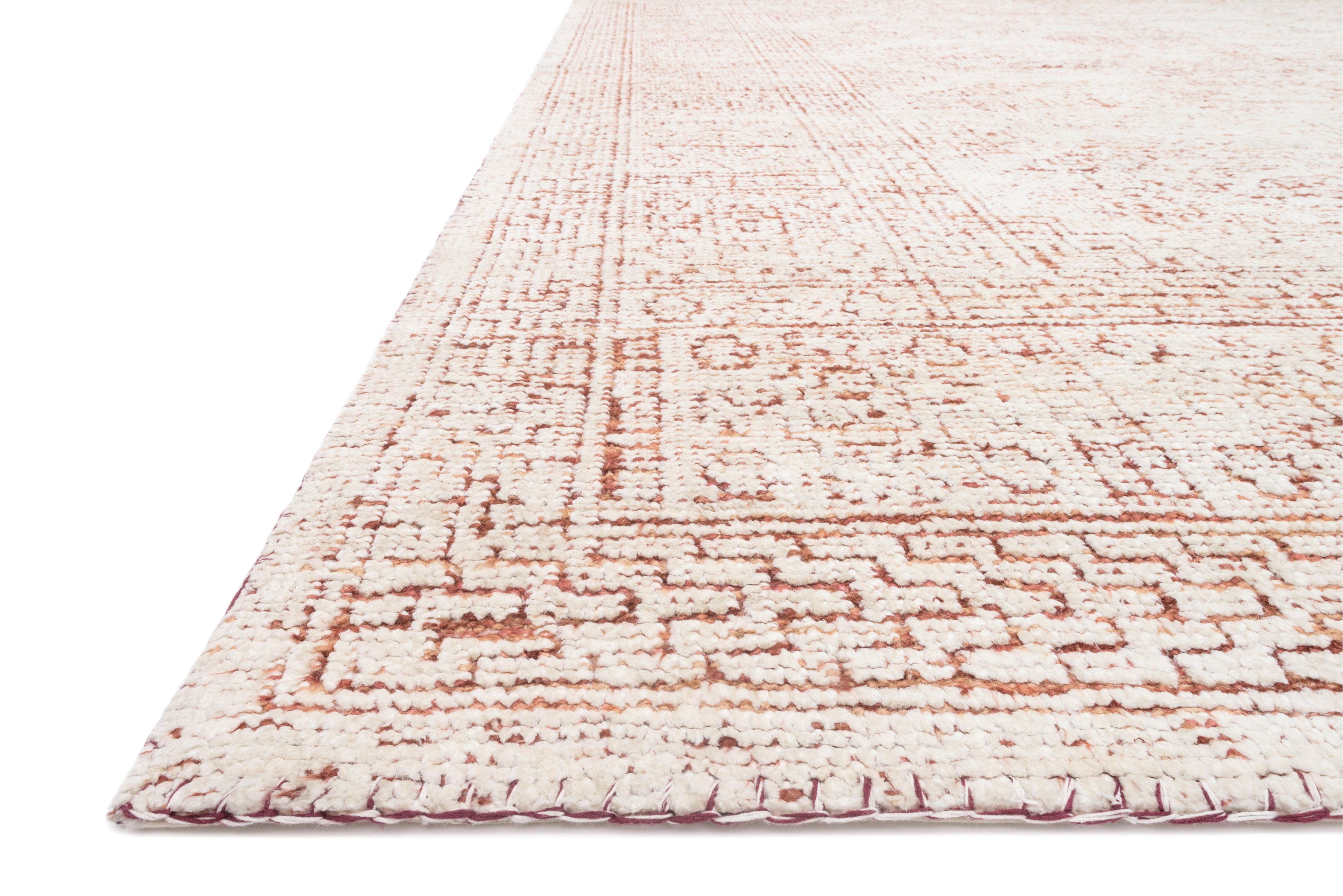 Loloi Vestige White / Persimmon Rug RUGS - cotton Loloi