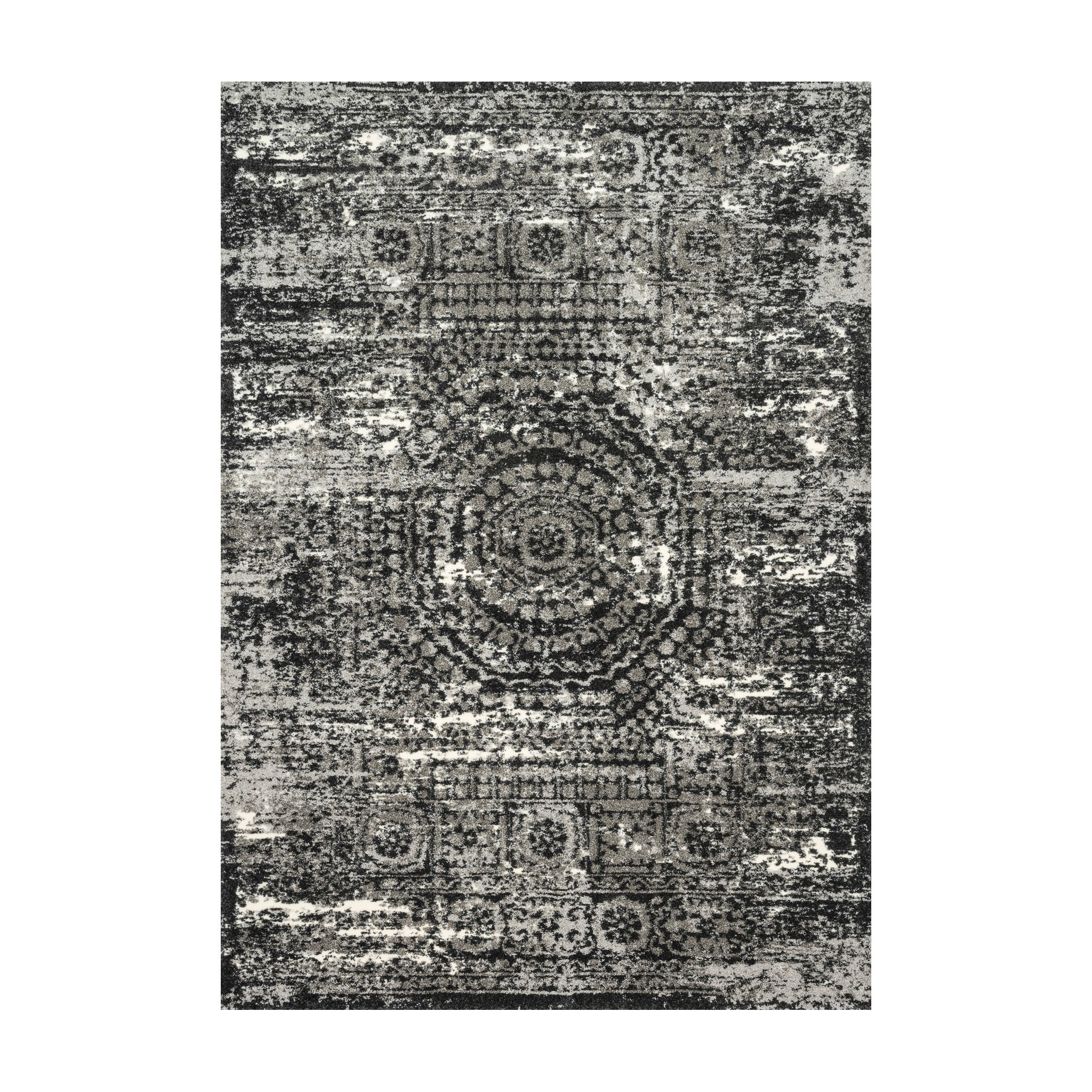 Loloi Viera Graphite / Black Rug RUGS - synthetic Loloi 18" x 18"