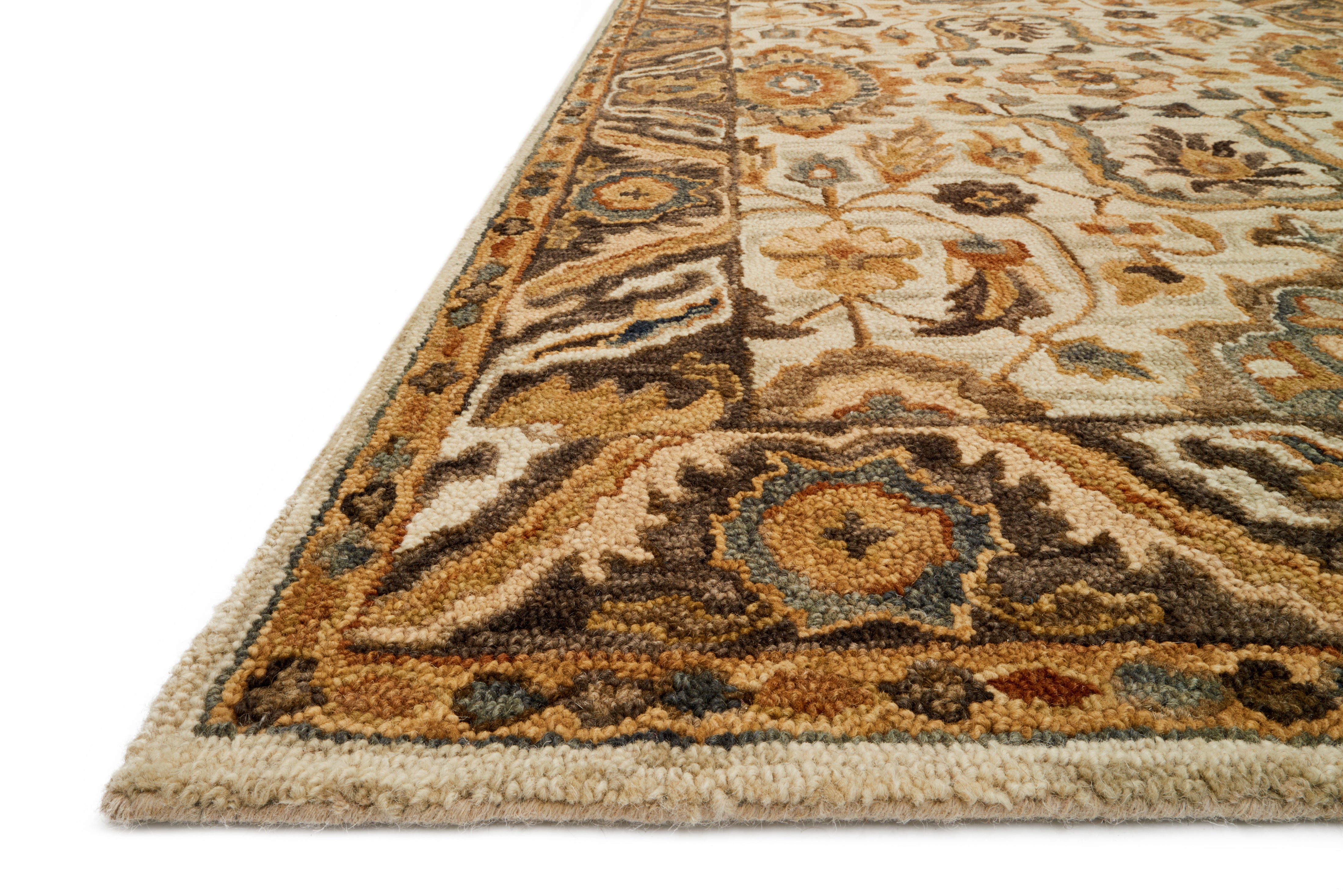 Loloi Victoria Ivory / Dk Taupe Rug RUGS - wool Loloi