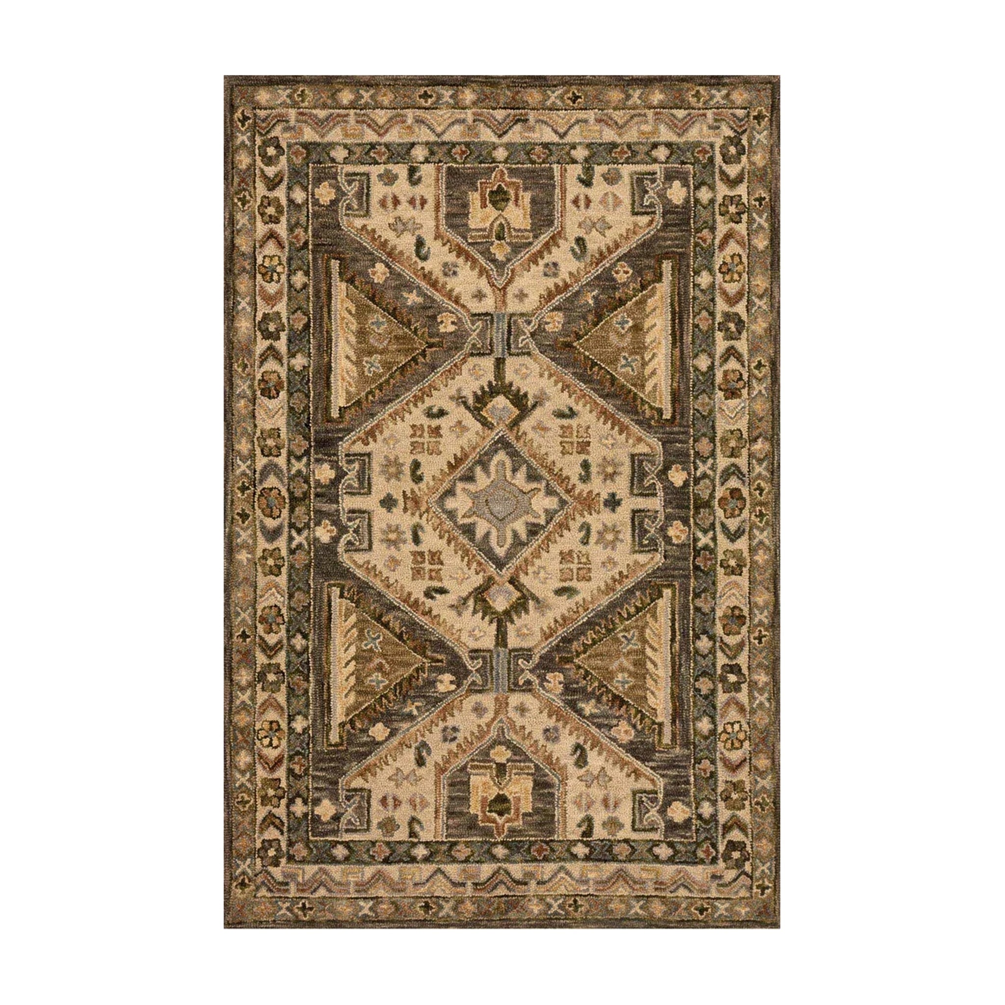 Loloi Victoria Walnut / Beige Rug RUGS - wool Loloi 18" x 18"